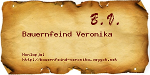 Bauernfeind Veronika névjegykártya
